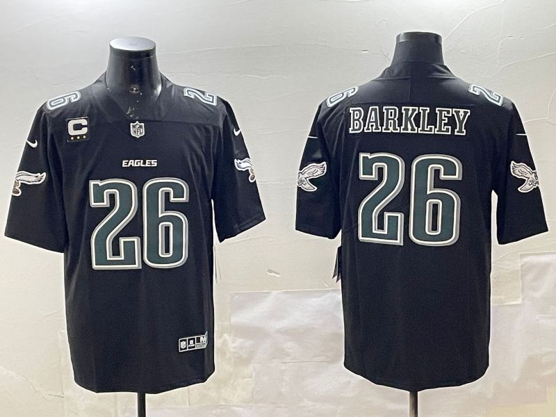 Men Philadelphia Eagles #26 Barkley Black 2025 Nike Vapor Limited NFL Jersey style 2->philadelphia eagles->NFL Jersey
